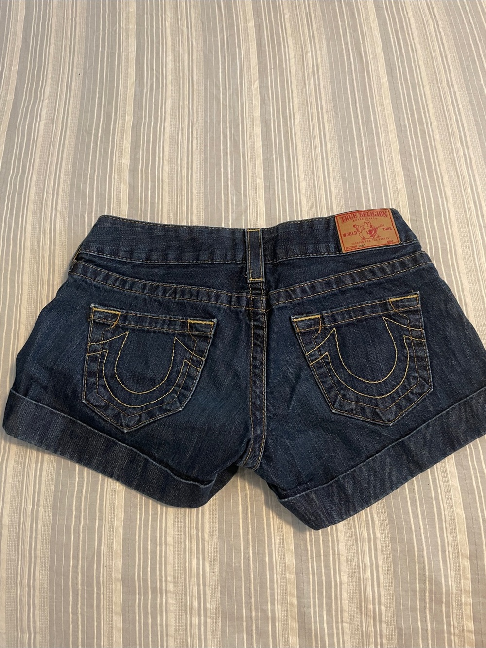 True Religion Dark Indigo Denim Shorts - Picture 4 of 11